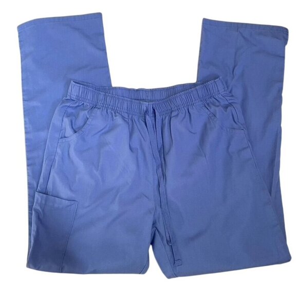 Red Panda Maevn 9726 Full Elastic Cargo Scrub Pants Ceil Blue Healthcare Size M - Picture 8 of 8